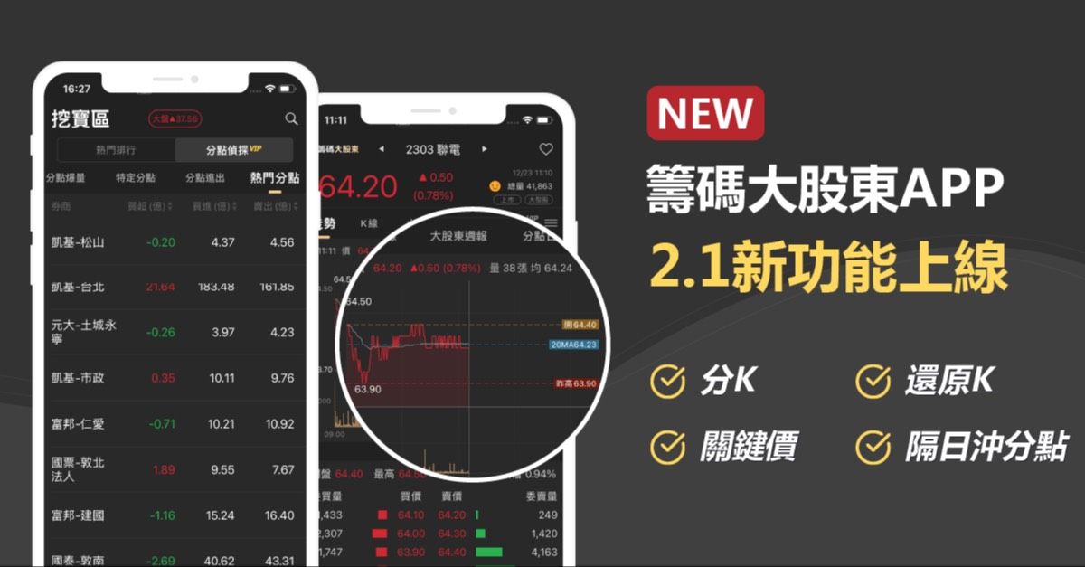籌碼大股東APP -全方位研究台股籌碼
